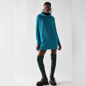 Free People Teal Tunic Sweater